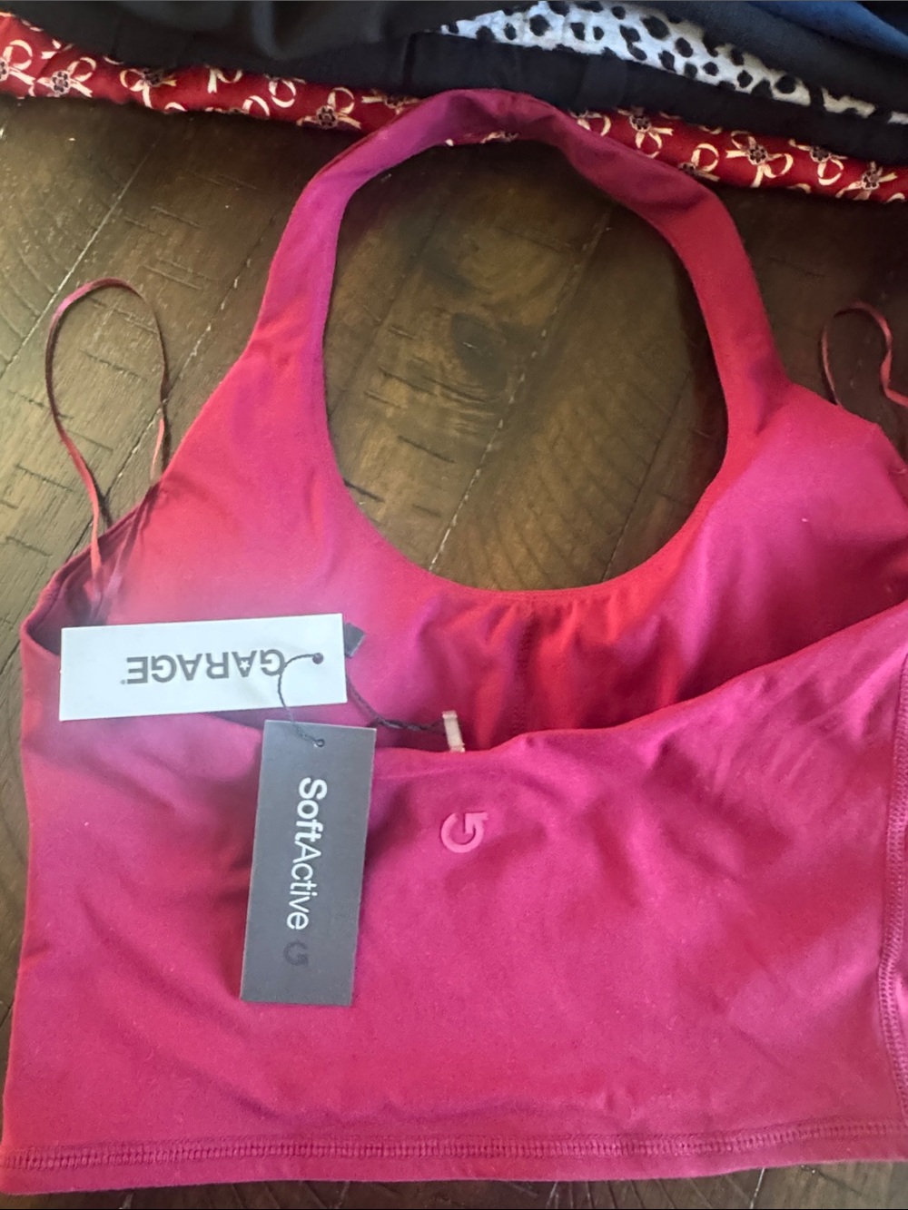 Garage Magenta Halter One-Piece Swim Top